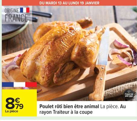 Poulet rôti bien-être animal