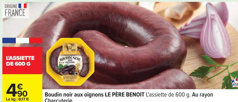 Boudin noir aux oignons LE PÈRE BENOIT