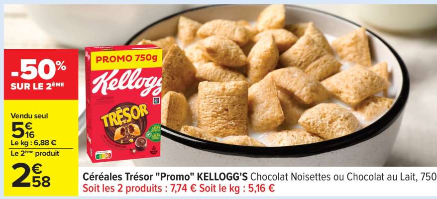 Céréales Trésor «Promo» KELLOGG’S