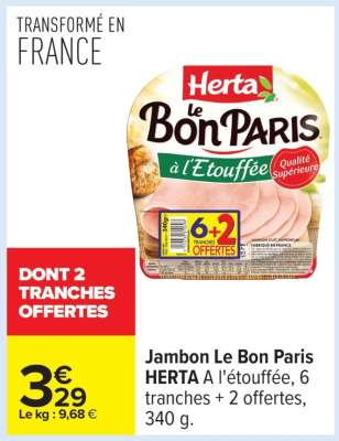 Jambon Le Bon Paris Herta