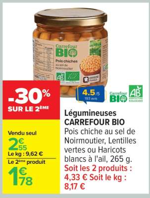Légumineuses CARREFOUR BIO