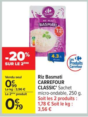 Riz Basmati CARREFOUR CLASSIC'
