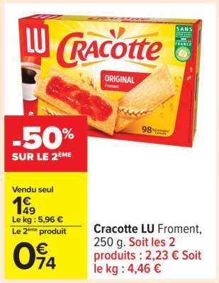 Cracotte LU Froment, 250 g