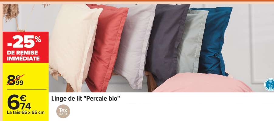 Linge de lit "Percale bio"