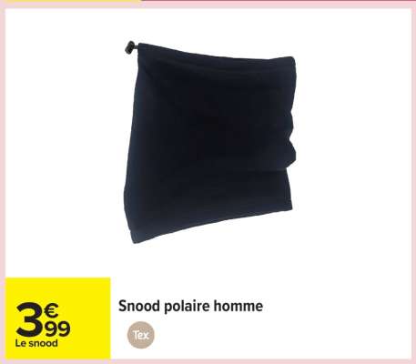 Snood polaire homme
