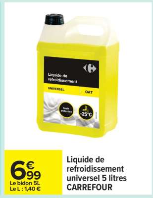 Liquide de refroidissement universel 5 litres CARREFOUR