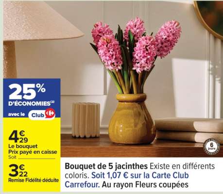 Bouquet de 5 jacinthes