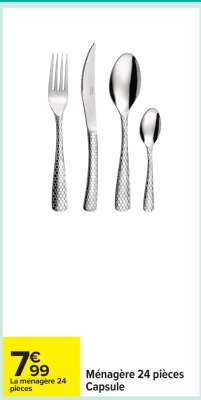 Ménagère 24 pièces Capsule