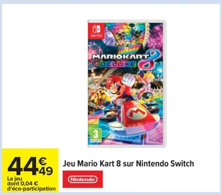 Jeu 'Mario Kart 8' sur Nintendo Switch