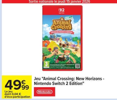 Jeu "Animal Crossing: New Horizons - Nintendo Switch 2 Edition"