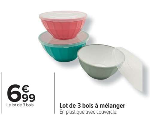 Lot de 3 bols à mélanger