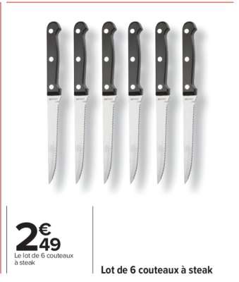 Lot de 6 Couteaux à steak