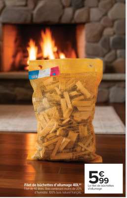 Filet de bûchettes d'allumage