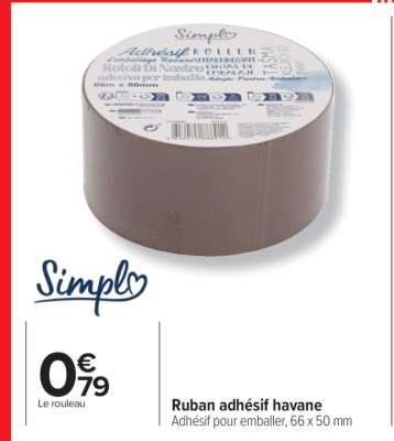 Ruban adhésif havane