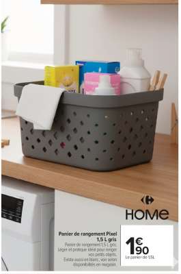 Panier de rangement Pixel 1,5 L gris