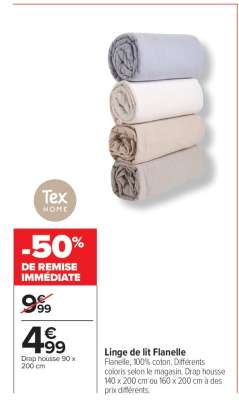 Linge de lit flanelle