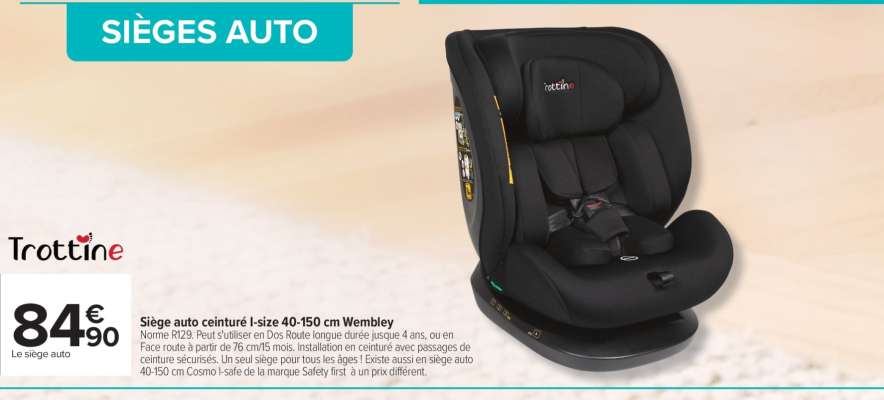 Siège auto ceinturé i-size 40-150 cm Wembley
