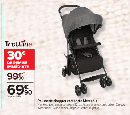 Poussette shopper compacte Memphis