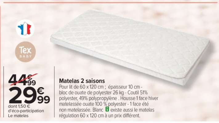 Matelas 2 saisons