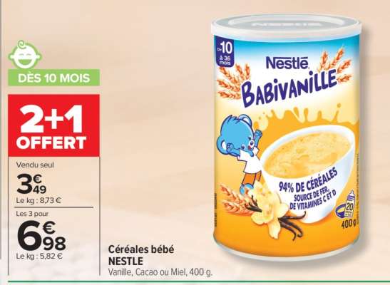 Céréales bébé NESTLE