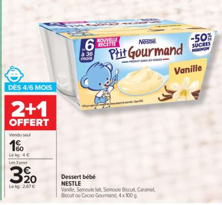 Dessert bébé NESTLÉ