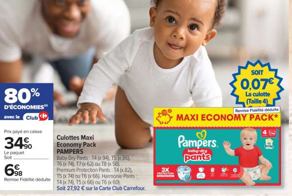Culottes Maxi Economy Pack PAMPERS