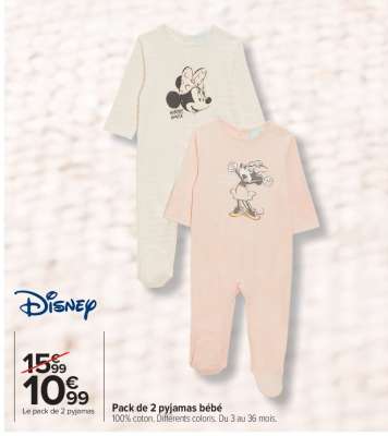Pack de 2 pyjamas bébé