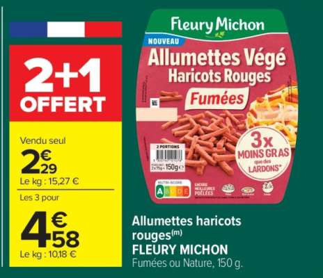 Allumettes haricots rouges