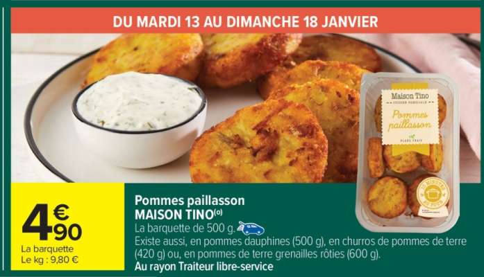 Pommes paillasson MAISON TINO