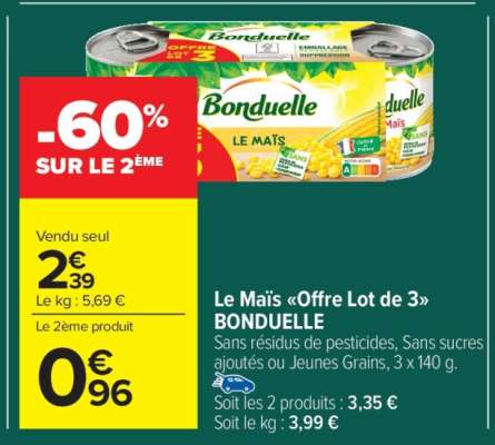 Le Maïs "Offre Lot de 3" BONDUELLE