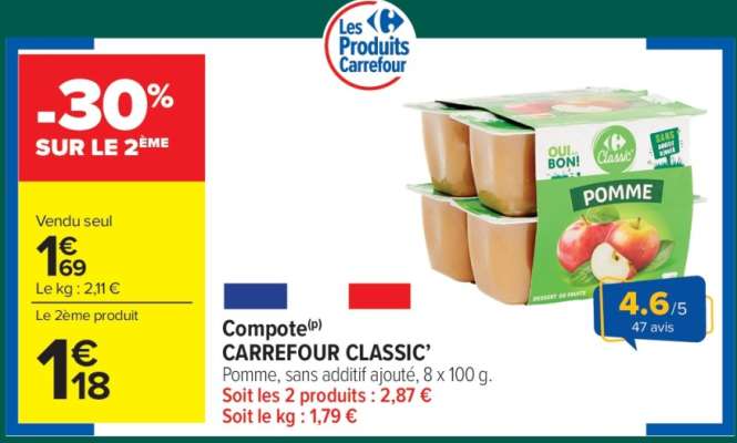 Compote CARREFOUR CLASSIC'