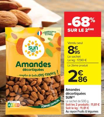 Amandes décortiquées SUN