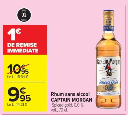 Rhum sans alcool CAPTAIN MORGAN