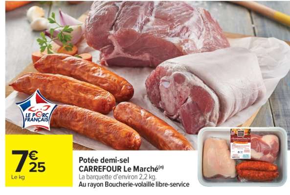 Potée demi-sel CARREFOUR Le Marché