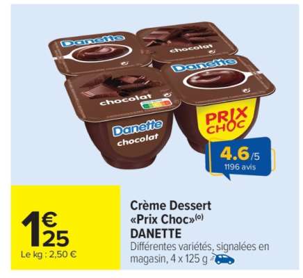 Crème dessert «Prix choc» DANETTE