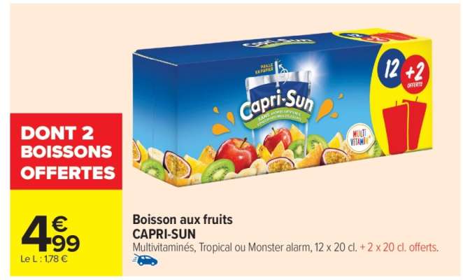 BOISSON AUX FRUITS “CAPRI-SUN”