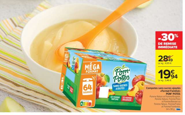 Pom'Potes sans sucres ajoutés