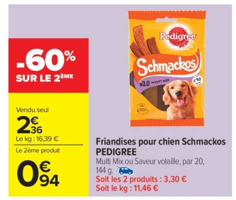 Friandises pour chien Schmackos PEDIGREE