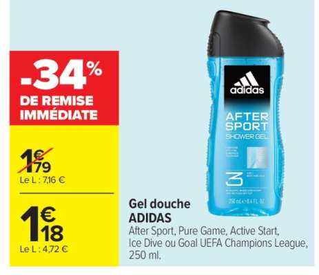 GEL DOUCHE ADIDAS