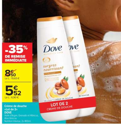 Crème de douche "Lot de 2" DOVE