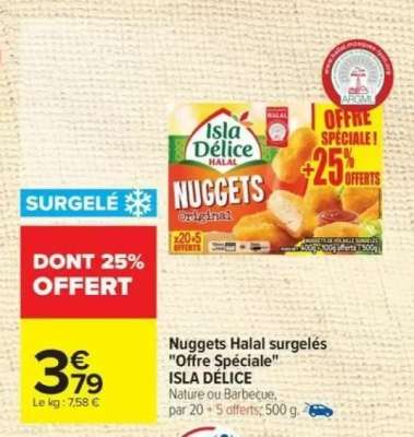 Nuggets Halal surgelés "Offre Spéciale" ISLA DÉLICE