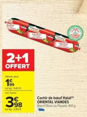 Cachir de boeuf Halal ORIENTAL VIANDES