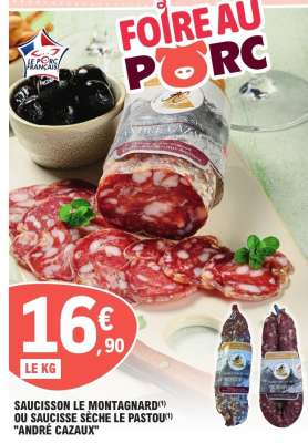 Saucisson Le Montagnard ou Saucisse Sèche Le Pastou
