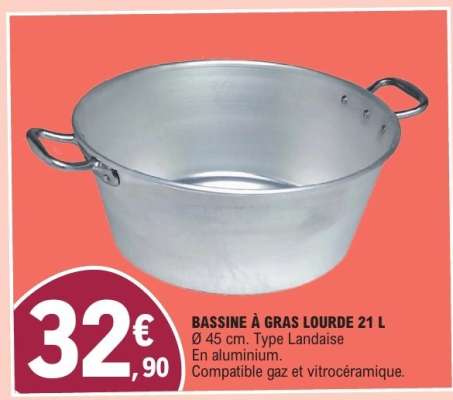 BASSINE À GRAS LOURDE 21 L