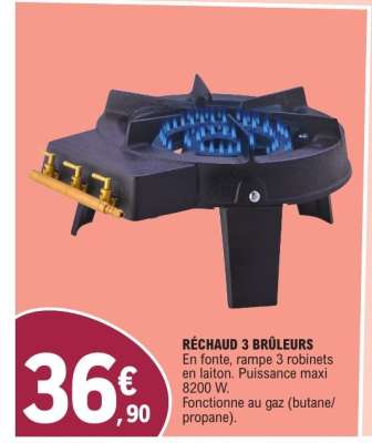 RÉCHAUD 3 BRÛLEURS