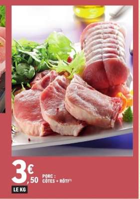 Porc : Côtes + Rôti