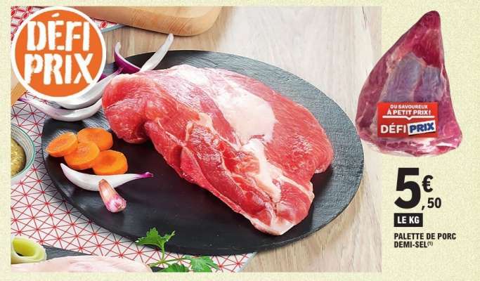 Palette de porc demi sel