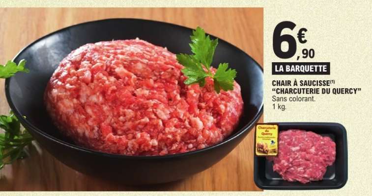 CHAIR À SAUCISSE "CHARCUTERIE DU QUERCY"