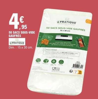 50 SACS SOUS-VIDE GAUFRÉS