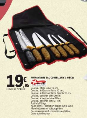 AUTHENTIQUE SAC COUTELLERIE 7 PIÈCES